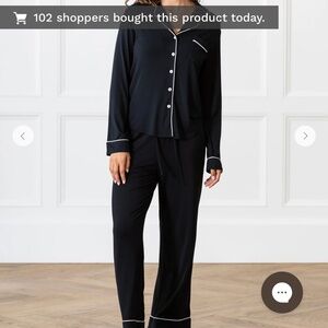 Cozy Earth Women's Bamboo Stretch-Knit Long Sleeve Pajama Set